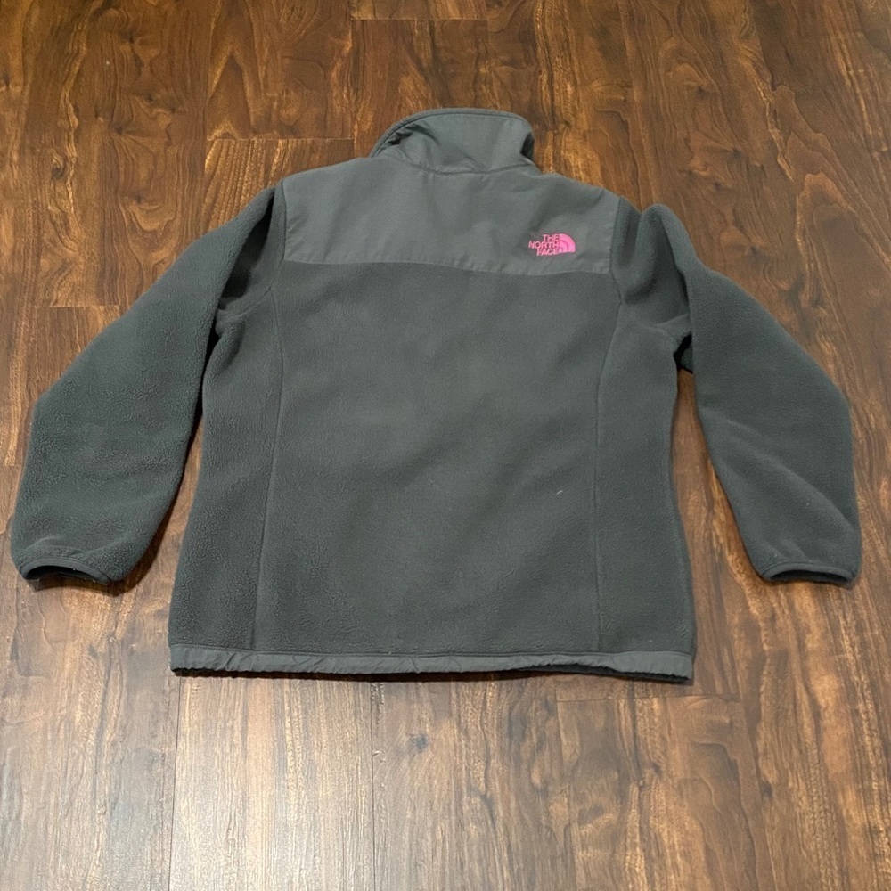 The North Face Girls Denali Fleece Gray Pink XL 18 - Picture 3 of 7